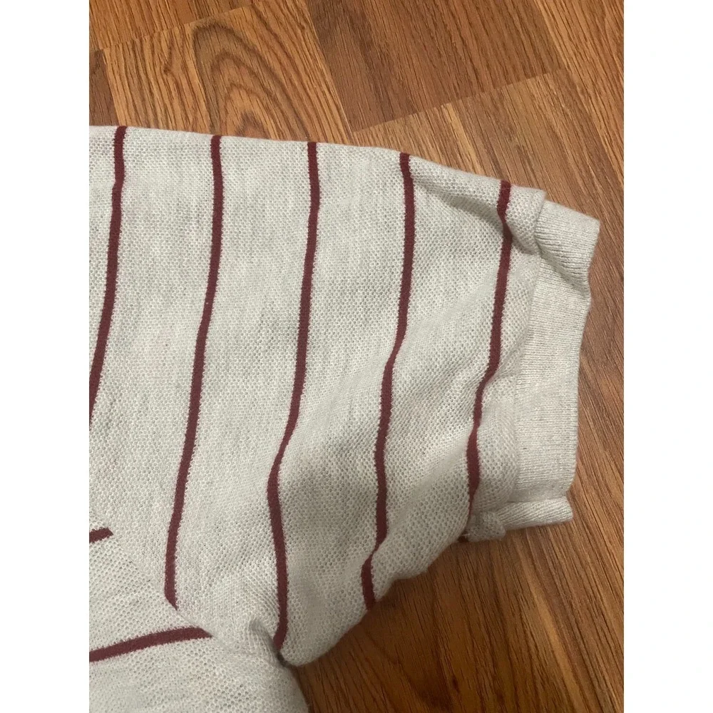 L.L.Bean Polo Mens Tall Large Stripe Made In USA Double L Short Sleeve
